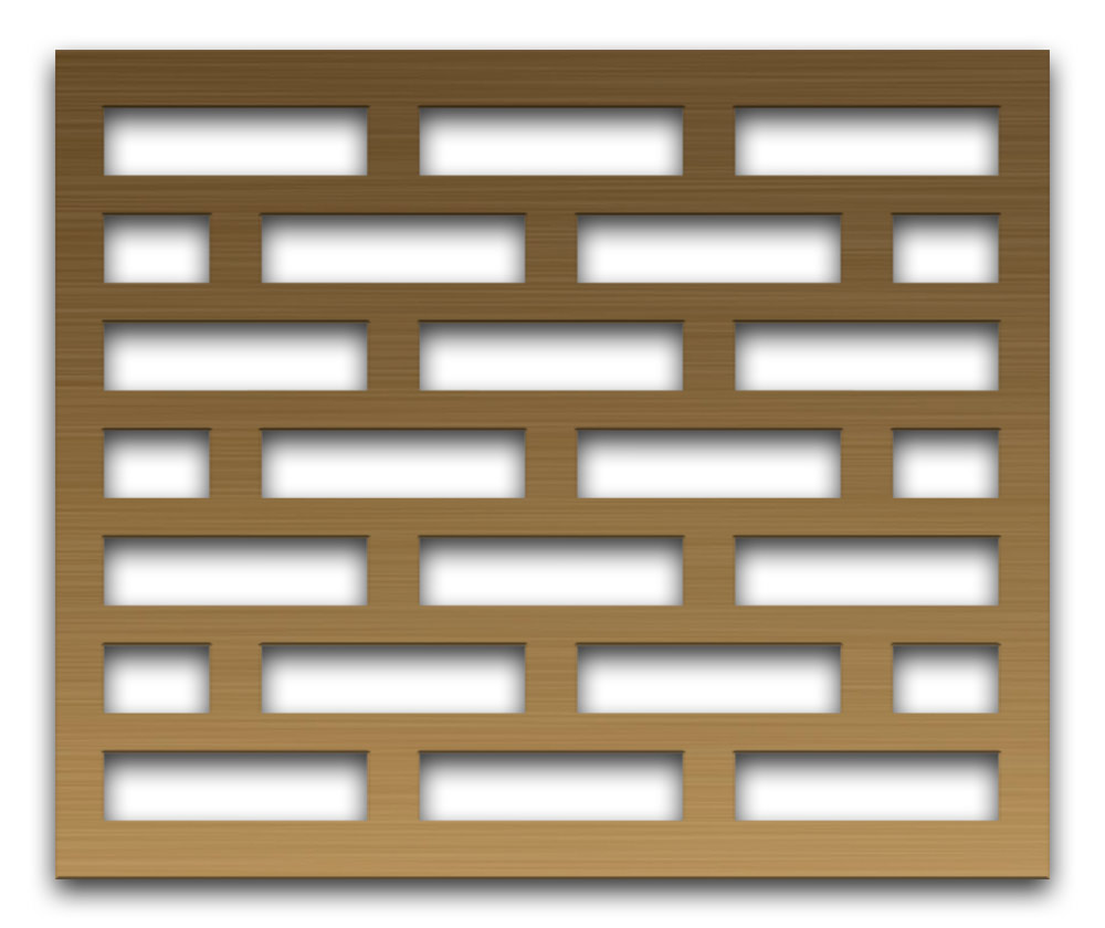AAG705 Perforated Metal Grilles in Bronze & Brass