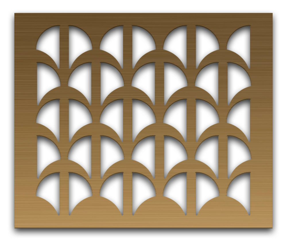 AAG707 Perforated Metal Grilles in Bronze & Brass