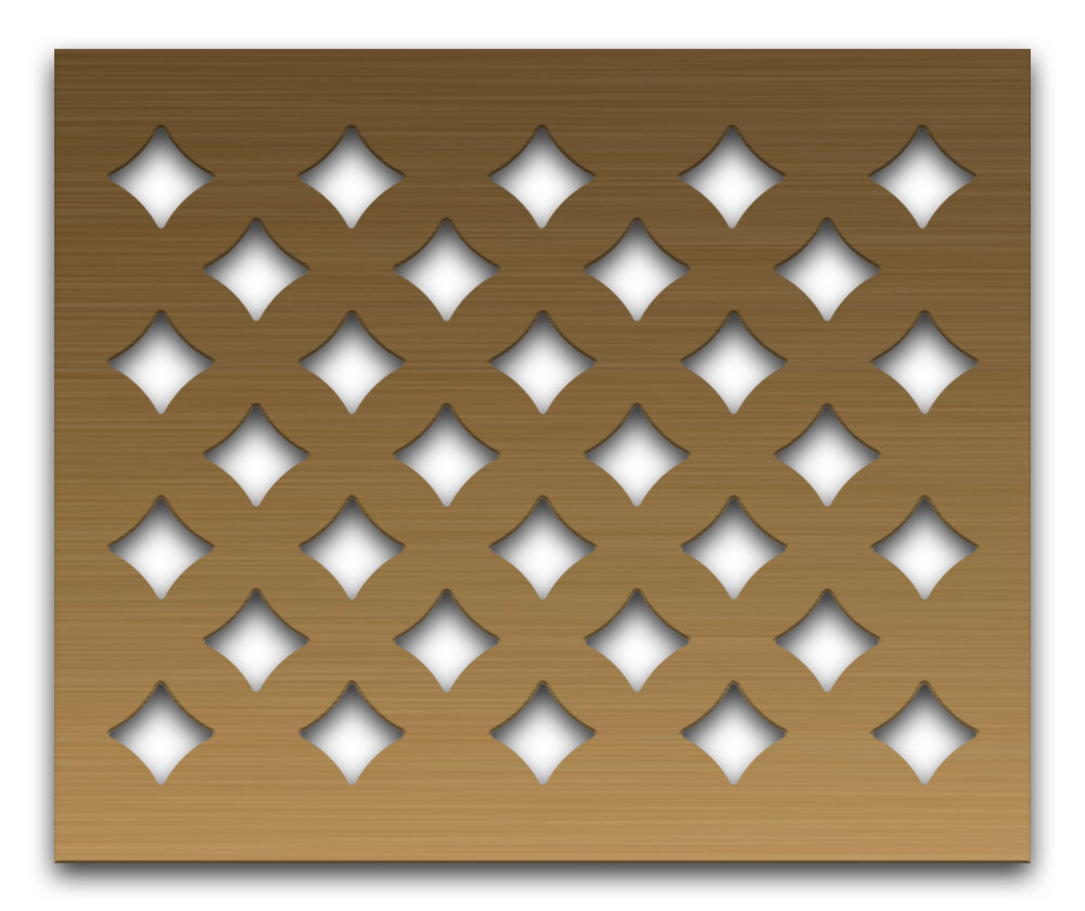 AAG710 Perforated Metal Grilles in Bronze & Brass