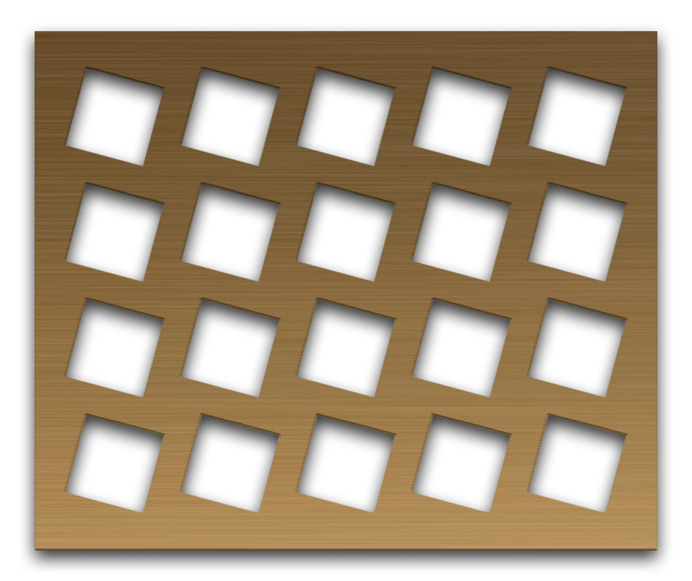 AAG716 Perforated Metal Grilles in Bronze & Brass