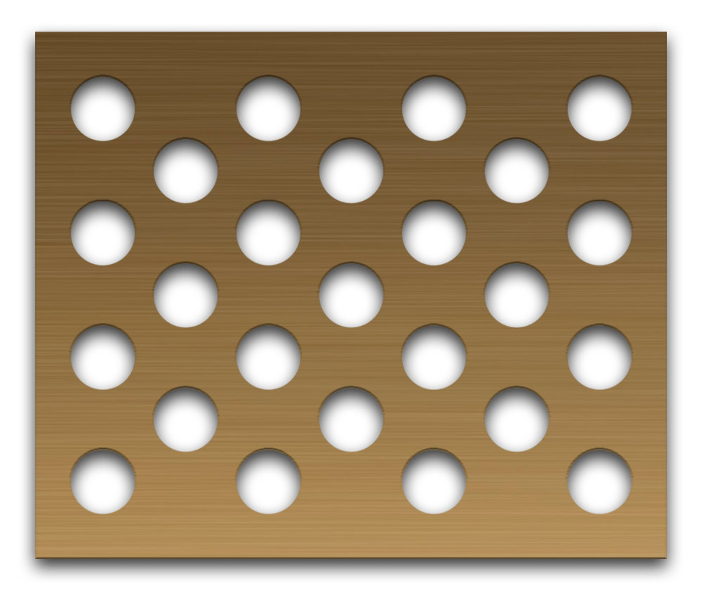 AAG721 Perforated Metal Grilles in Bronze & Brass