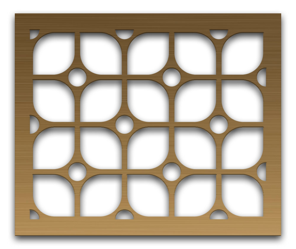 AAG722 Perforated Metal Grilles in Bronze & Brass