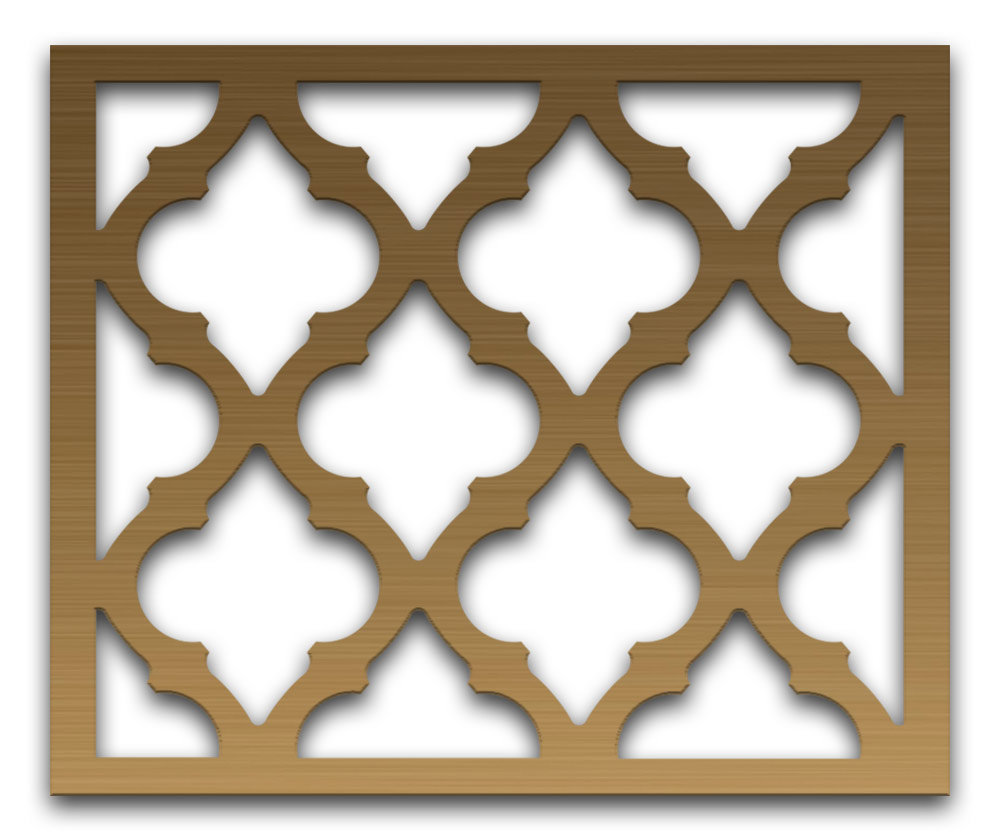AAG723 Perforated Metal Grilles in Bronze & Brass