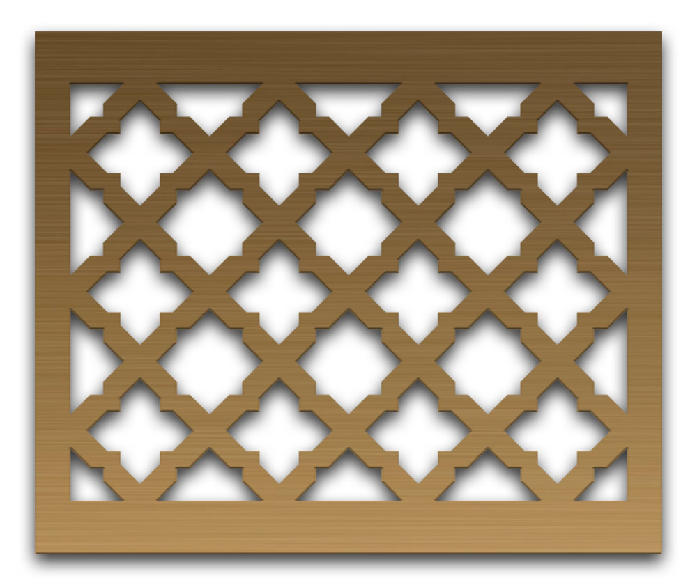 AAG724 Perforated Metal Grilles in Bronze & Brass