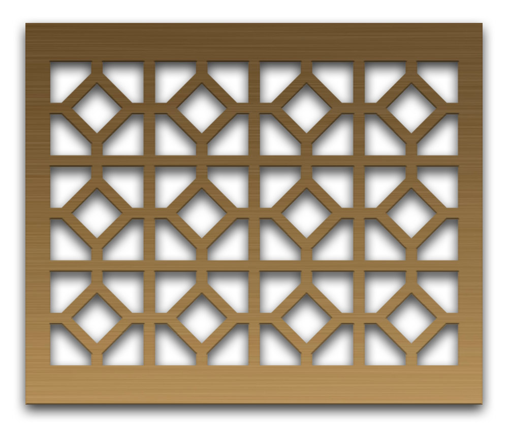 AAG726 Perforated Metal Grilles in Bronze & Brass