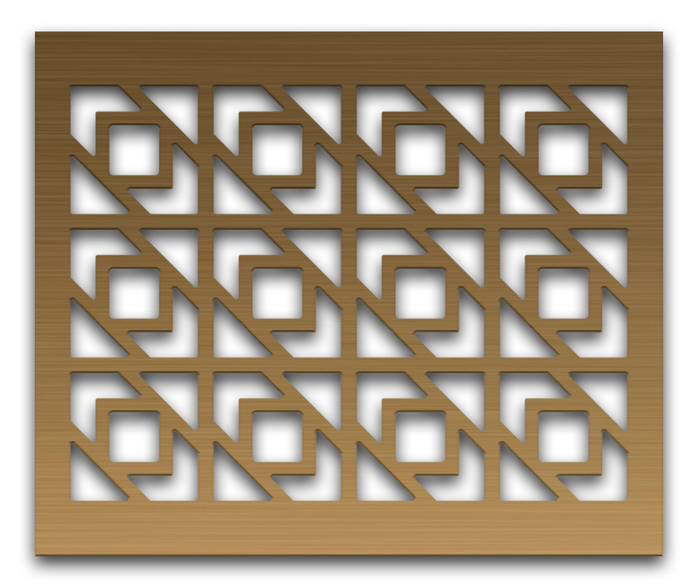 AAG729 Perforated Metal Grilles in Bronze & Brass