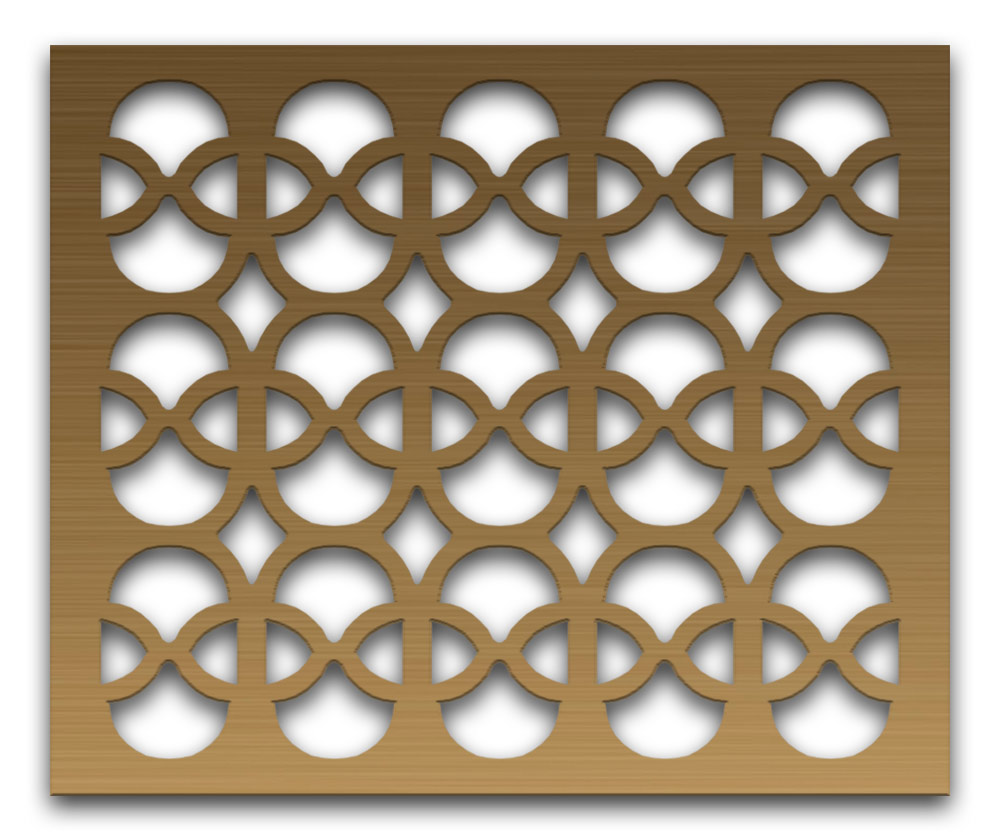 AAG732 Perforated Metal Grilles in Bronze & Brass