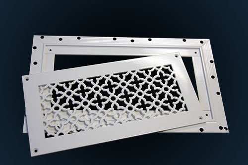 J-Bead Perforated Metal Grilles with frame and inset