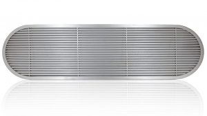 oval linear bar grille for spiral duct